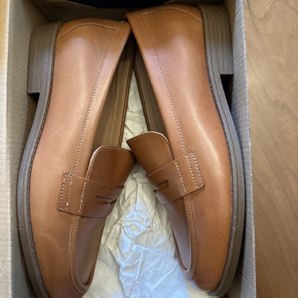 Cole Haan Haverhill Penny Loafers British Tan Leather W31769 Womens size 6.5 B